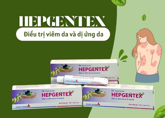 Kem bôi da Hepgentex 10g Resantis điều trị viêm da, dị ứng da