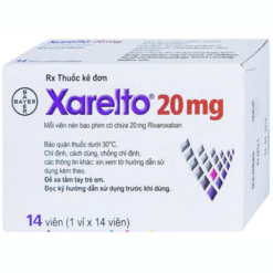 Thuốc Xarelto 20mg Bayer dự phòng đột quỵ và thuyên tắc mạch toàn thân (1 vỉ x 14 viên)