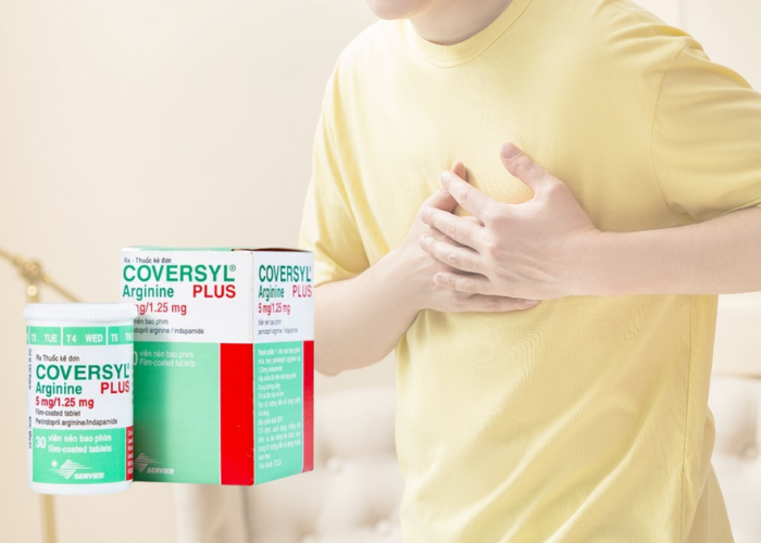 Thuốc Coversyl Plus 5mg/1.25mg Servier điều trị tăng huyết áp (30 viên)