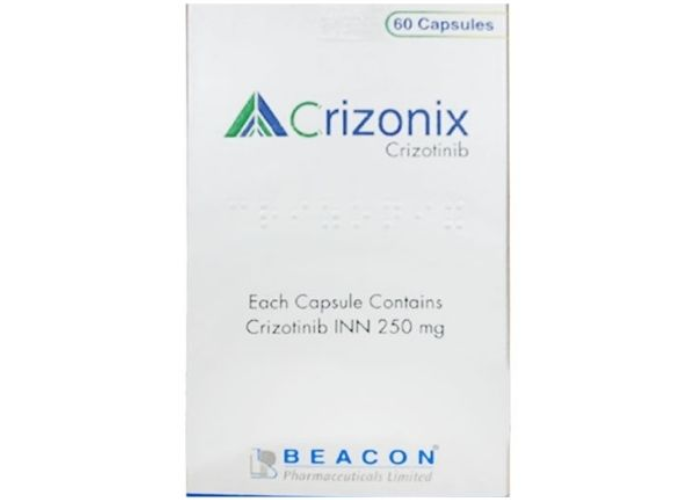 Thuốc Crizonix 250mg điều trị ung thư phổi không tế bào nhỏ (NSCLC) có đột biến ALK hoặc ROS1 ( Hộp 60 viên)