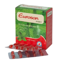 Thuốc Eurosca Forte đỏ Abipha hỗ trợ giảm ho (Hộp 10 vỉ x 10 viên)