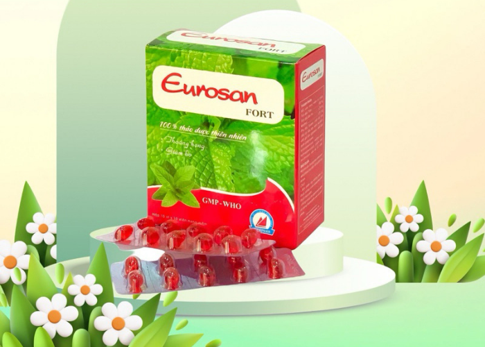 Thuốc Eurosca Forte đỏ Abipha hỗ trợ giảm ho (Hộp 10 vỉ x 10 viên)