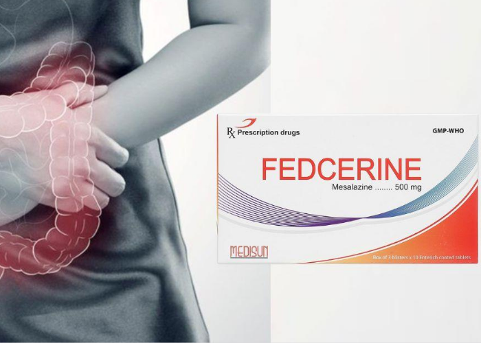 Thuốc Fedcerine Medisun điều trị viêm loét đại tràng (3 vỉ x 10 viên)