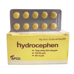 Thuốc Hydrocephen APCO hỗ trợ thanh nhiệt, giải độc gan (Hộp 10 vỉ x 10 viên)