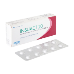 Thuốc Insuact 20mg Savi điều trị tăng lipid máu, dự phòng biến cố tim mạch (3 vỉ x 10 viên)