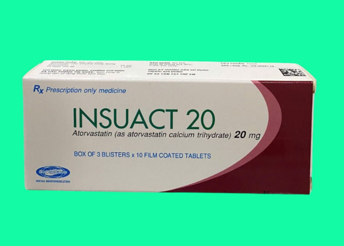 Thuốc Insuact 20mg Savi điều trị tăng lipid máu, dự phòng biến cố tim mạch (3 vỉ x 10 viên)