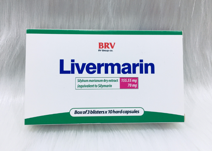 Thuốc Livermarin 70mg Brv điều trị rối loạn tiêu hoá, viêm gan cấp và mãn tính (3 vỉ x 10 viên)