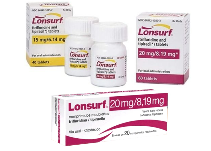 Thuốc Lonsurf 20mg/8.19mg Taiho điều trị ung thư đại, trực tràng, dạ dày đã di căn (Hộp 2 Vỉ x 10 Viên)