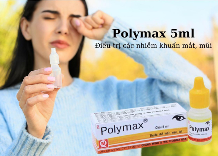 Thuốc nhỏ mắt Polymax 5ml Medipharco dùng để kháng viêm, dị ứng phần trước nhãn cầu