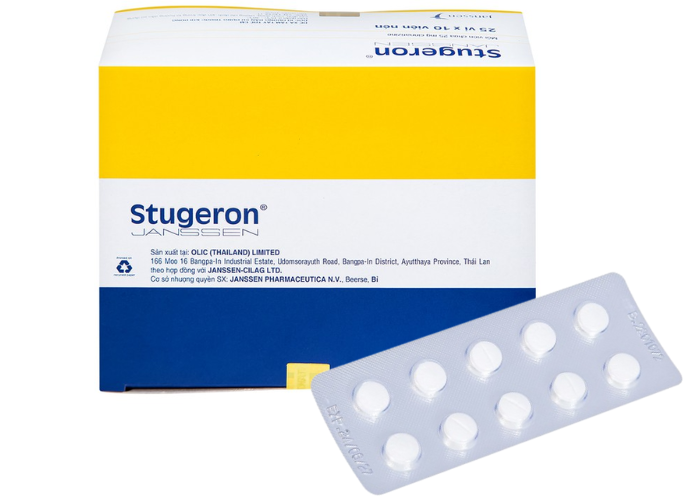 Thuốc Stugeron Janssen điều trị rối loạn tuần hoàn não (25 vỉ x 10 viên)