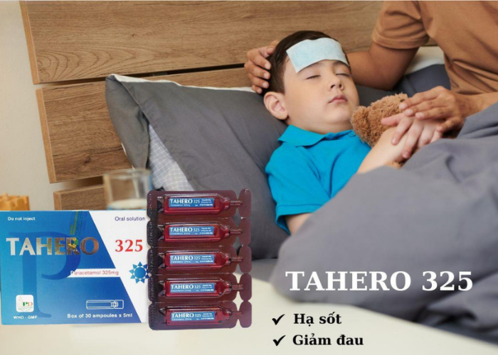 Thuốc Tahero 325 Orient Pharma giảm đau từ nhẹ đến vừa, hạ sốt (hộp 30 ống x 5 ml)