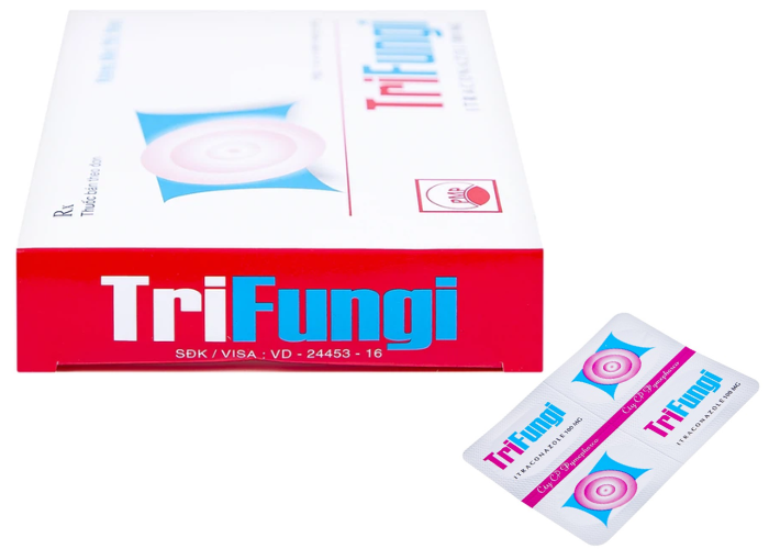 Thuốc Trifungi Pymepharco điều trị nhiễm nấm Candida ở miệng và họng (1 vỉ x 4 viên)