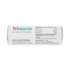 Thuốc Trineuron Pymepharco điều trị thiếu Vitamin B1, B6, B12 (5 vỉ x 10 viên)