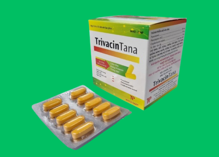 Thuốc Trivacin Tana Tpharco giảm đau hạ sốt (10 vỉ x 10 viên)