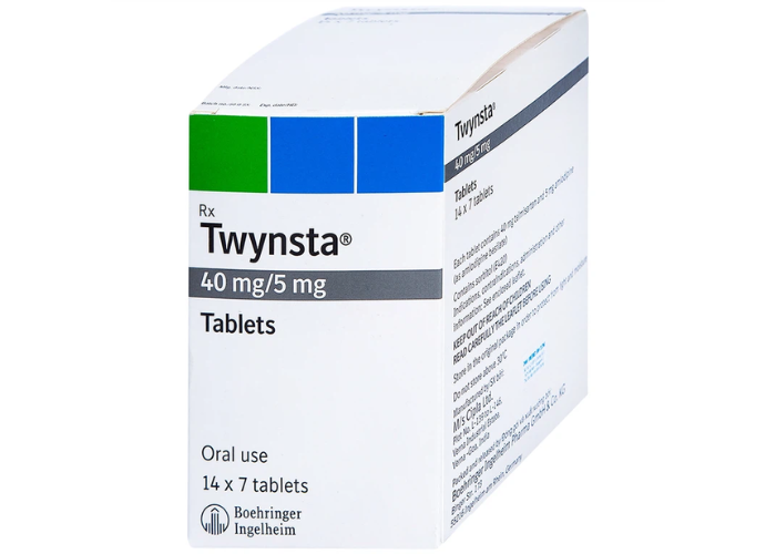 Thuốc Twynsta 40mg/5mg Boehringer điều trị tăng huyết áp vô căn (14 vỉ x 7 viên)