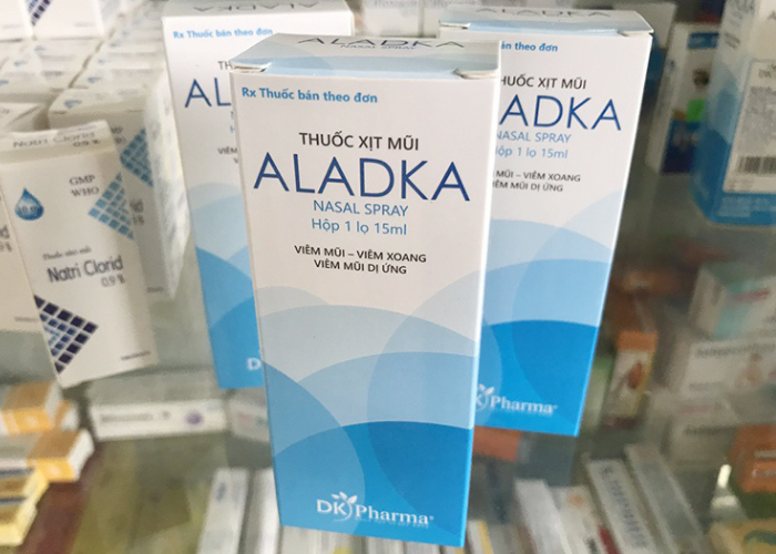 Thuốc xịt mũi Aladka DK Pharma điều trị viêm mũi, viêm xoang, viêm mũi dị ứng (15ml)
