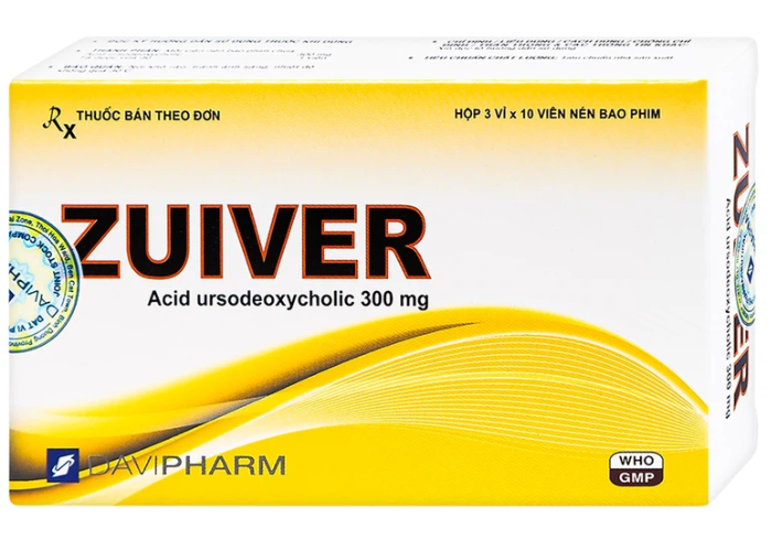 Thuốc Zuiver 300mg DaviPharm làm tan sỏi giàu cholesterol, điều trị sơ gan (3 vỉ x 10 viên)