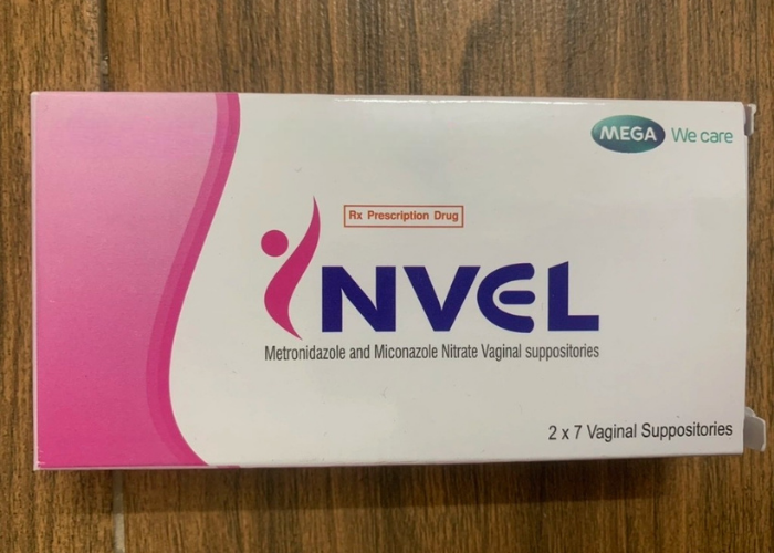 Viên đặt âm đạo Invel Mega Lifesciences điều trị bệnh nấm candida âm đạo và viêm âm đạo (2 vỉ x 7 viên)