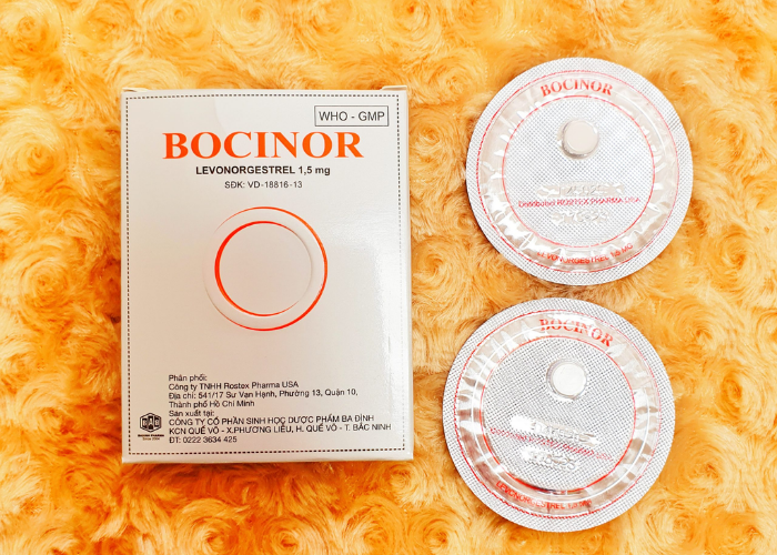 Viên nén BOCINOR 1.5MG Rostex thuốc tránh thai khẩn cấp trong vòng 72 giờ (1 vỉ X 1 viên)