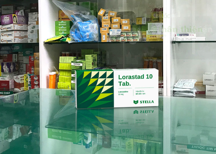 Viên nén Lorastad 10 Tab Stella giảm viêm mũi và mày đay mạn tính (2 vỉ x 10 viên)