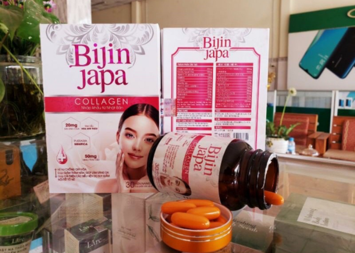 Viên uống Collagen đẹp da, giảm thâm nám BiJin Japa hộp 30 viên