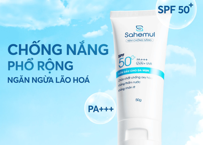 Kem chống nắng Sahemul SPF 50+ giúp bảo vệ da khỏi tác hại của tia UV (50g)
