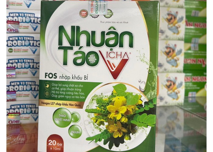 Nhuận Táo Vicha bổ sung chất xơ, giúp nhuận tràng (hộp 20 gói x 10ml)