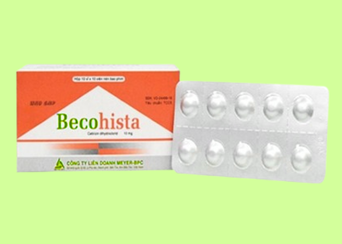 Thuốc Becohista BPC 10mg điều trị triệu trứng viêm mũi dị ứng (Hộp 10 vỉ x 10 viên)