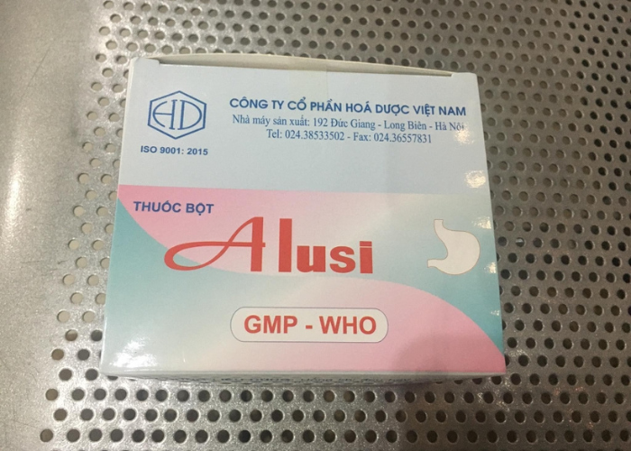 Thuốc bột Alusi Hóa Dược điều trị viêm loét dạ dày (Hộp 25 gói x 5g)