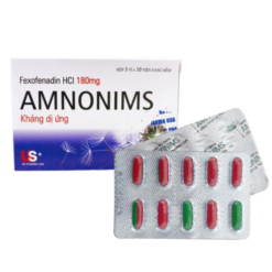 Viên nang Amnonims 180mg điều trị các chứng của viêm mũi dị ứng, mề đay (3 vỉ x 10 viên)