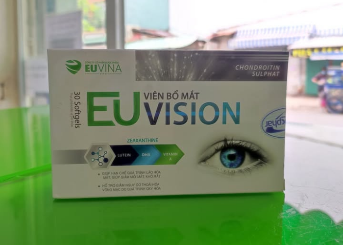 Viên uống bổ mắt EU VISION giảm mỏi mắt, khô mắt (Hộp 30 viên)