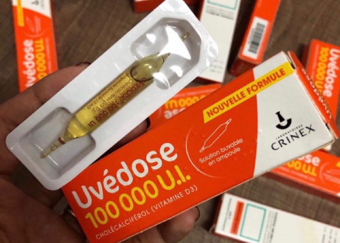 Vitamin D3 Uvedose 100.000IU hỗ trợ ngăn ngừa còi xương và co giật do thiếu calci (Hộp 1 ống/2ml)