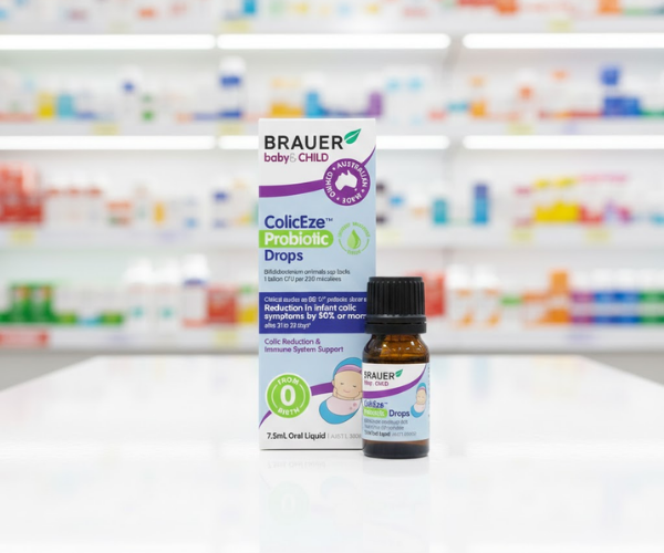 Dung dịch Brauer Baby & Child ColicEze Probiotic Drops giúp giảm đau bụng cho trẻ (Hộp 1 Chai x 7.5ml)