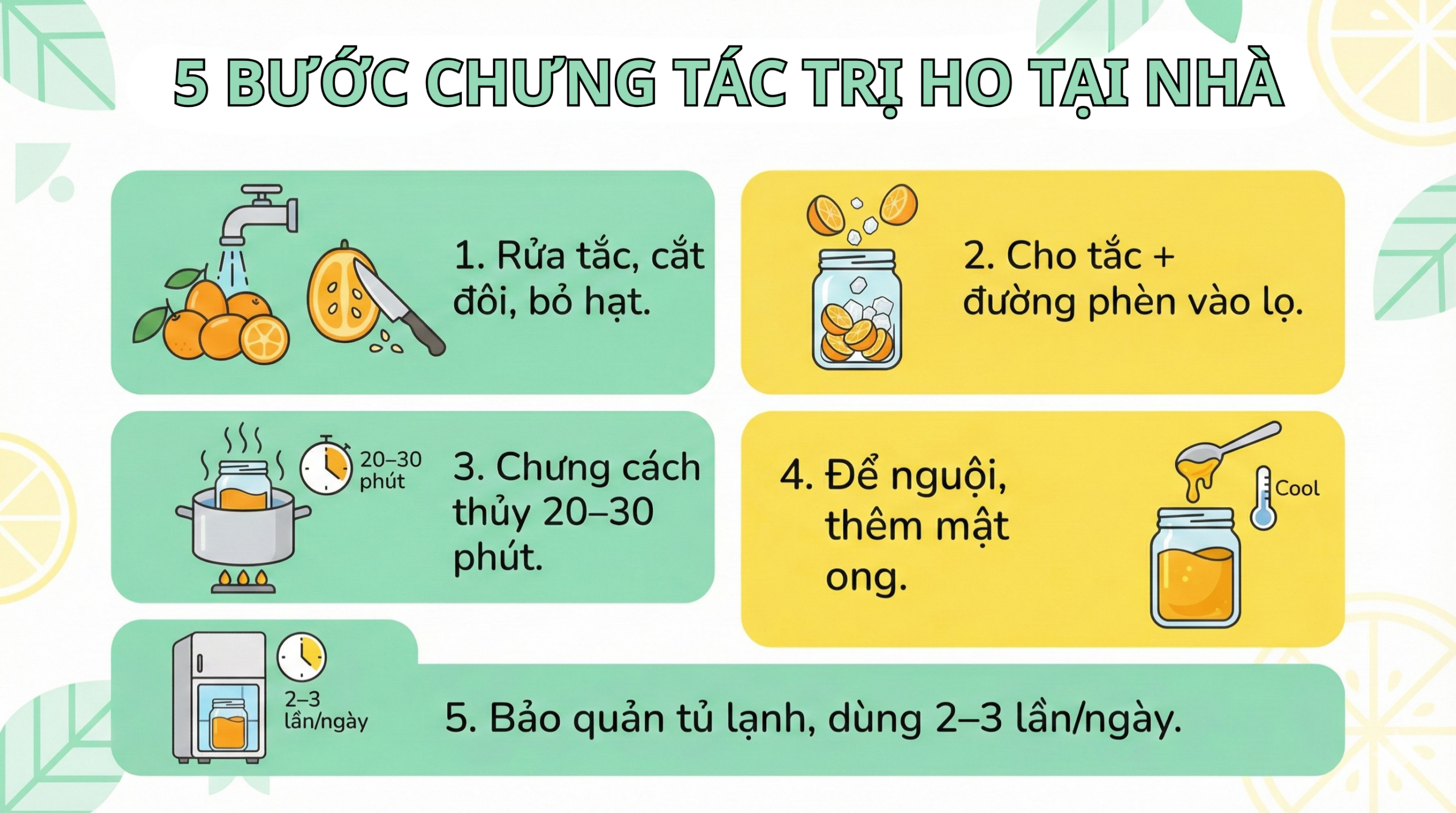 Các bước chưng tắc đường phèn mật ong trị ho theo phương pháp dân gian