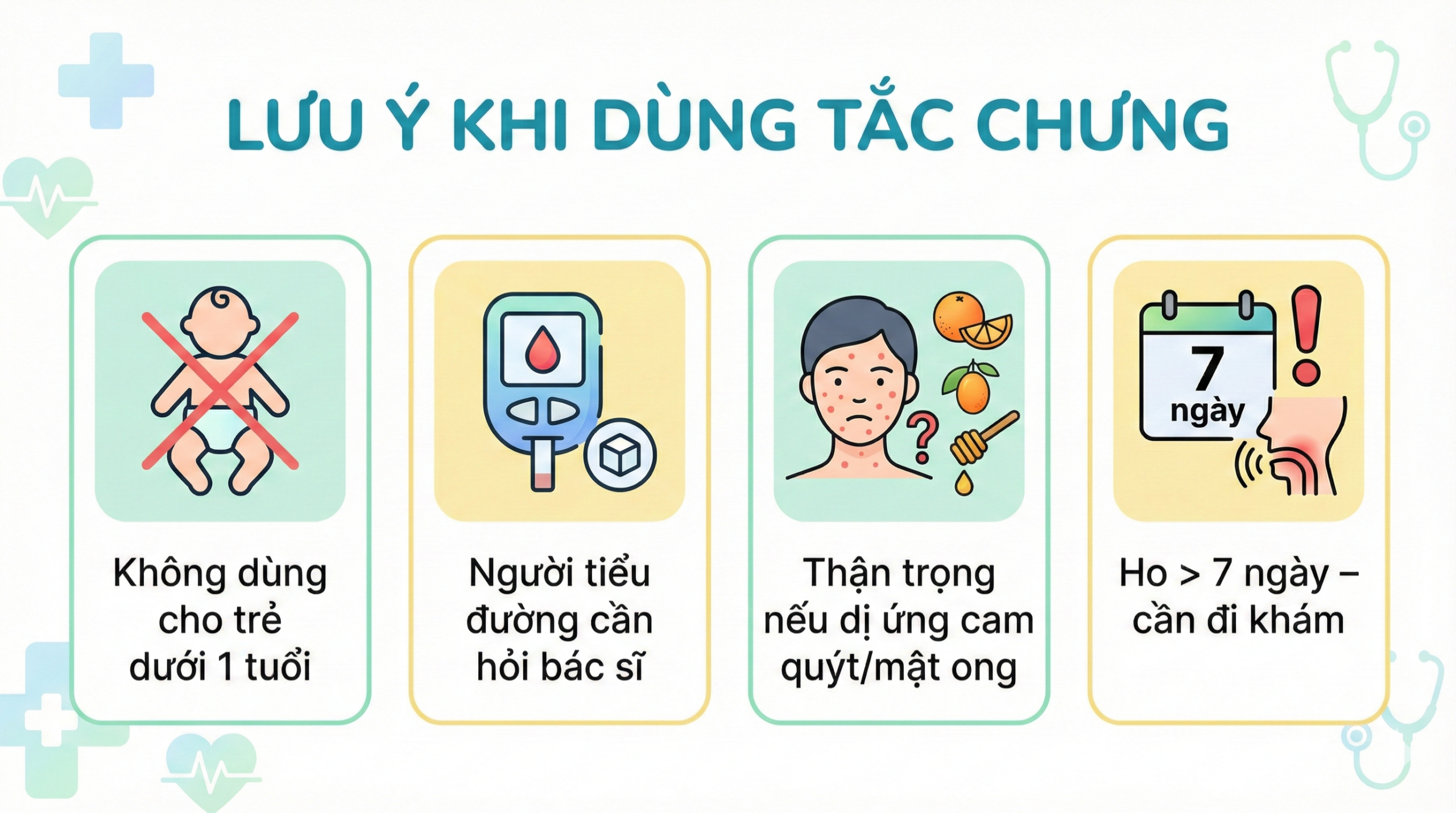 Các lưu ý khi dùng tác chưng
