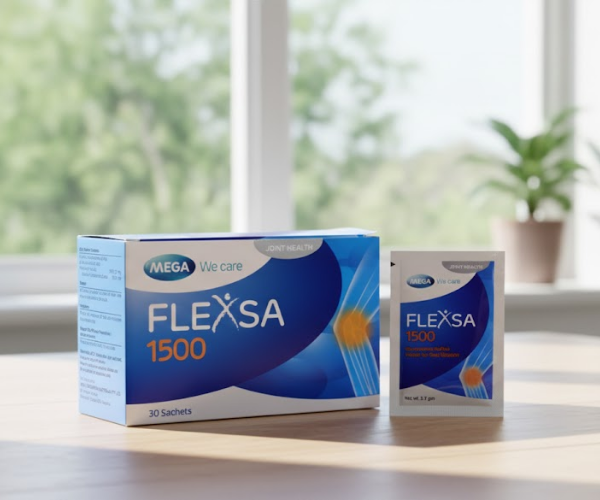 Thuốc Flexsa 1500 giảm triệu chứng viêm khớp gối nhẹ và trung bình (Hộp 30 Gói x 3.7g)
