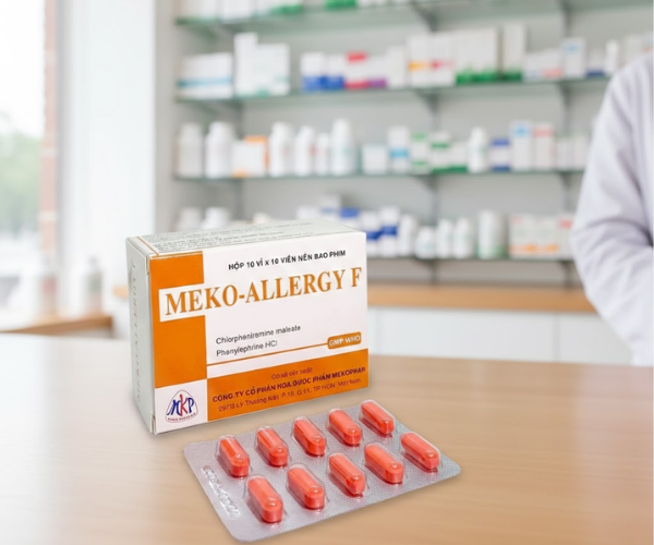 Thuốc Meko-Allergy F giúp điều trị dị ứng thời tiết (Hộp 10 Vỉ x 10 Viên)