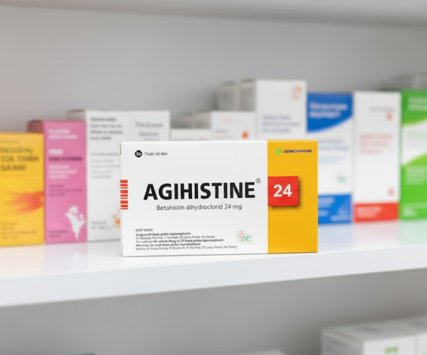 Thuốc Agihistine 24mg hỗ trợ điều trị chóng mặt, đau đầu, ù tai (Hộp 5 Vỉ x 10 Viên)