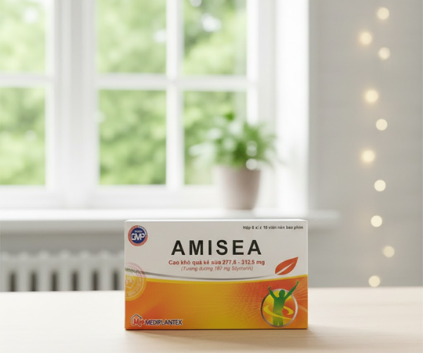 Thuốc Amisea 167mg hỗ trợ điều trị viêm gan mạn tính, xơ gan (Hộp 6 Vỉ x 10 Viên)