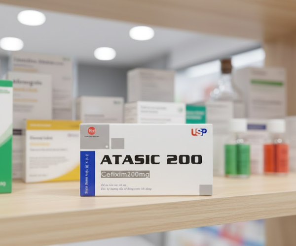 Thuốc Atasic 200mg điều trị nhiễm trùng đường hô hấp (Hộp 10 Vỉ x 10 Viên)