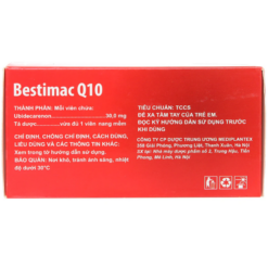 Thuốc Bestimac Q10 30mg điều trị tăng cholesterol máu, suy tim sung huyết (Hộp 6 Vỉ x 10 Viên)