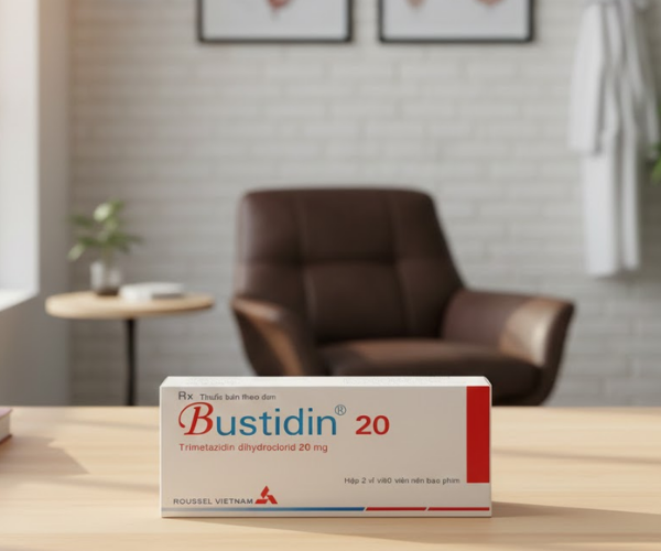 Thuốc Bustidin điều trị đau thắt ngực ổn định (Hộp 2 vỉ x 30 viên)