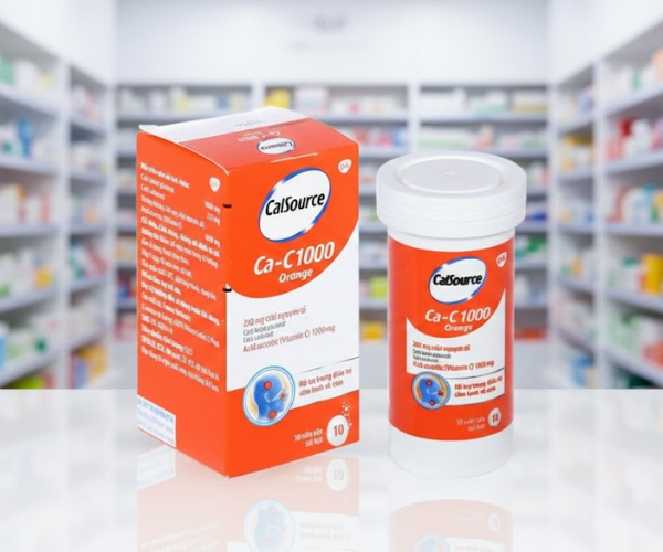 Thuốc CalSource Ca-C1000 Orange bổ sung canxi, vitamin C (Hộp 1 Tuýp x 10 Viên)