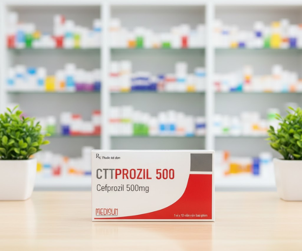 Thuốc CTTPROZIL 500MG kháng sinh điều trị nhiễm khuẩn (Hộp 1 Vỉ x 10 Viên)