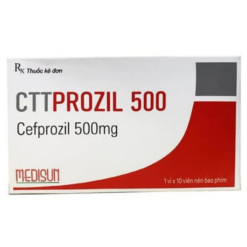 Thuốc CTTPROZIL 500MG kháng sinh điều trị nhiễm khuẩn (Hộp 1 Vỉ x 10 Viên)