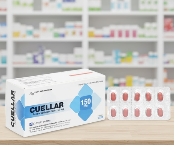Thuốc Cuellar 150mg dùng để hòa tan các sỏi cholesterol mật (Hộp 6 Vỉ x 10 Viên)