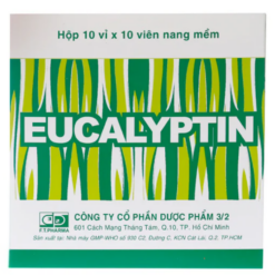 Thuốc Eucalyptin 100mg hỗ trợ sát khuẩn hô hấp (Hộp 10 Vỉ x 10 Viên)