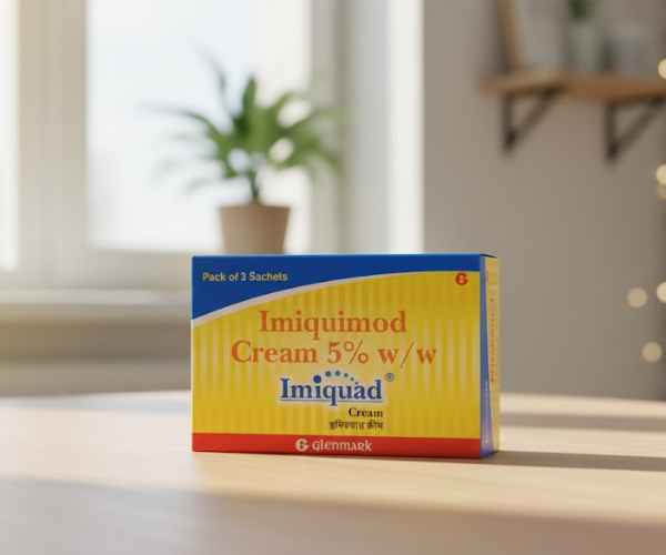 Thuốc Imiquad Cream 5% hỗ trợ điều trị mụn cóc (Hộp 3 Gói x 0.25g)