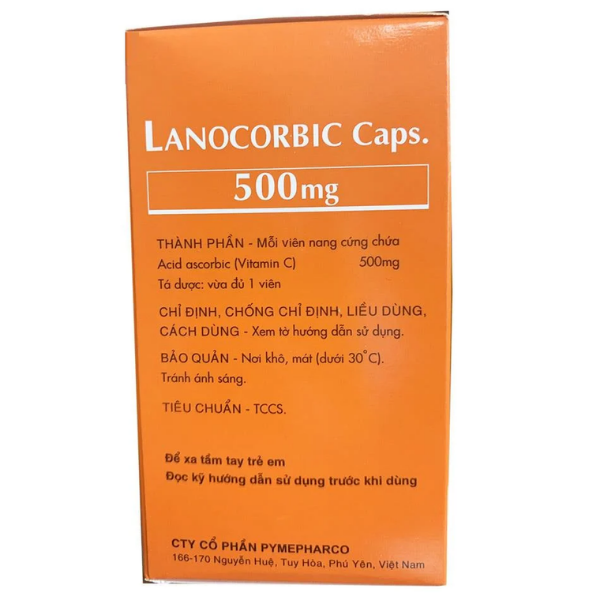 thuoc-lanocorbic-caps-500mg-bo-sung-vitamin-c (2) Thuốc Lanocorbic Caps 500mg bổ sung vitamin C (Hộp 10 Vỉ x 10 Viên)