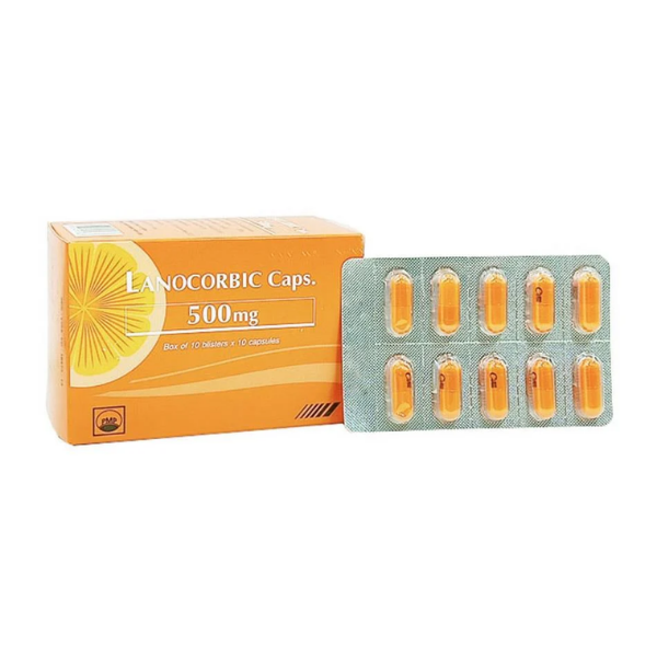 thuoc-lanocorbic-caps-500mg-bo-sung-vitamin-c Thuốc Lanocorbic Caps 500mg bổ sung vitamin C (Hộp 10 Vỉ x 10 Viên)